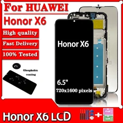 Pantalla de VNE-LX1 LCD de 6,5 pulgadas probada para Huawei Honor X6, montaje de digitalizador con pantalla táctil para HonorX6 VNE-LX2 LCD X6S, marco de pantalla