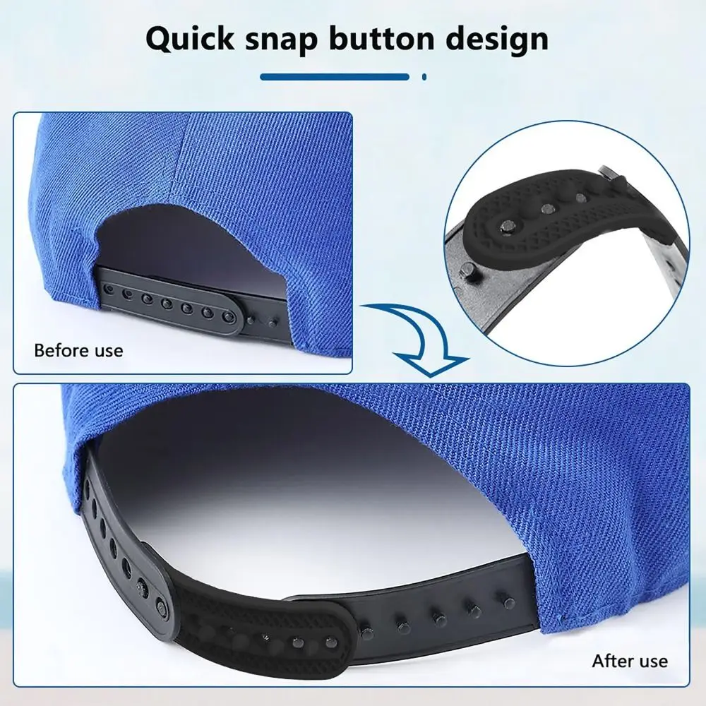 2Pcs Removable Hat Adjuster Buckle Durable Cap Accessories Baseball Cap Adjustable Straps Snapbacks Extenders Hat Retainer