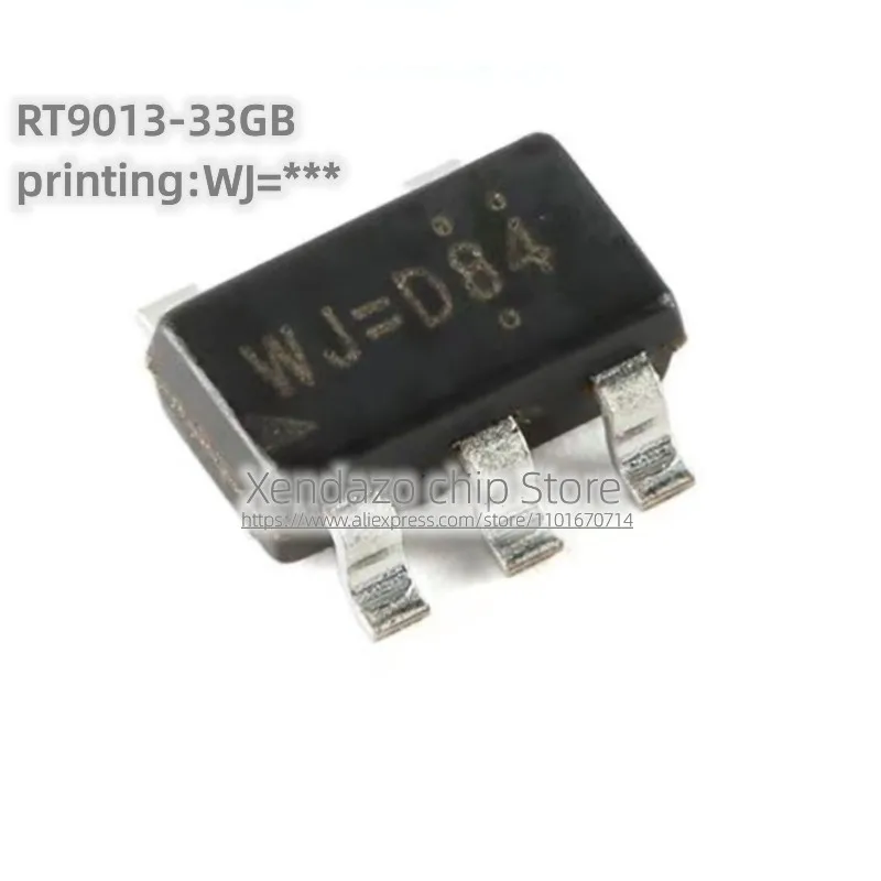 20pcs/lot RT9013-33GB RT9013-33PB Silk screen printing WJ=*** SOT23-5 package Original genuine Voltage regulator chip