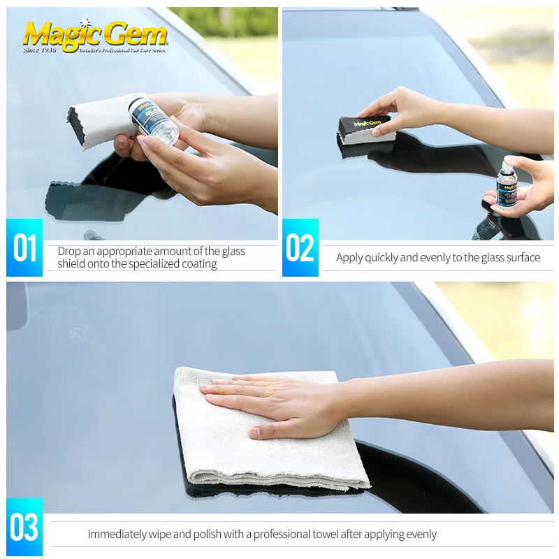 Magic Gem C98 Waterproof coating for car glass Waterproofing agent for windscreen mirrors QUARTZ GLASS COATING