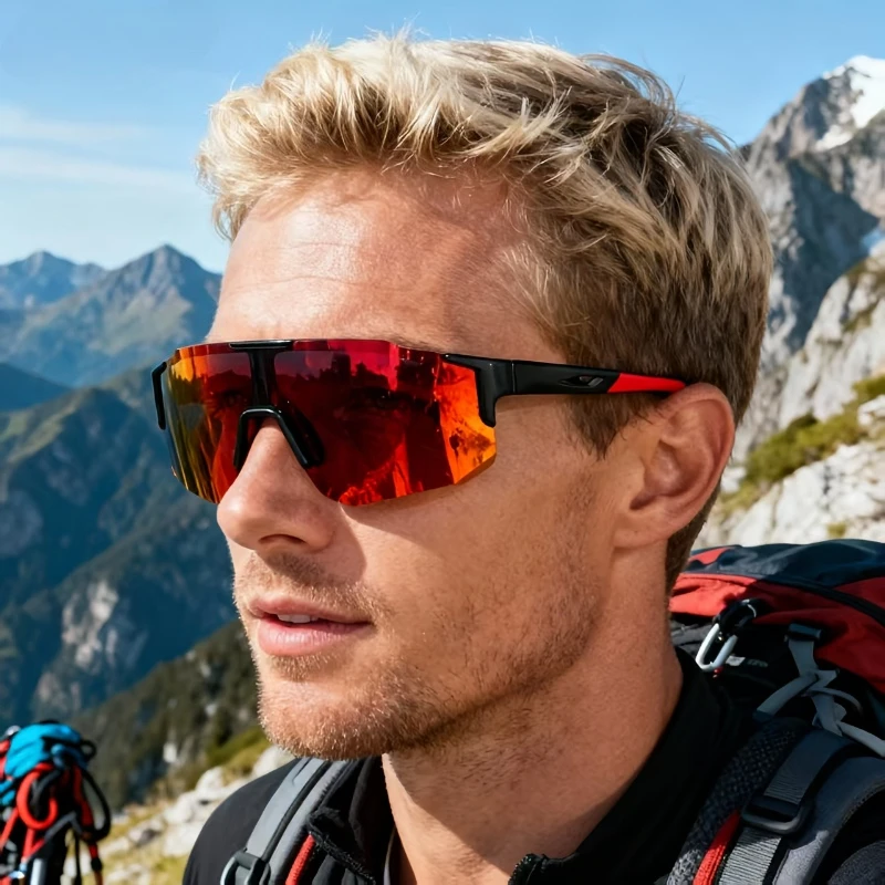 Ein modisches Unisex-Brillenpaar mit großem Rahmen und Windschutzscheibenbrille