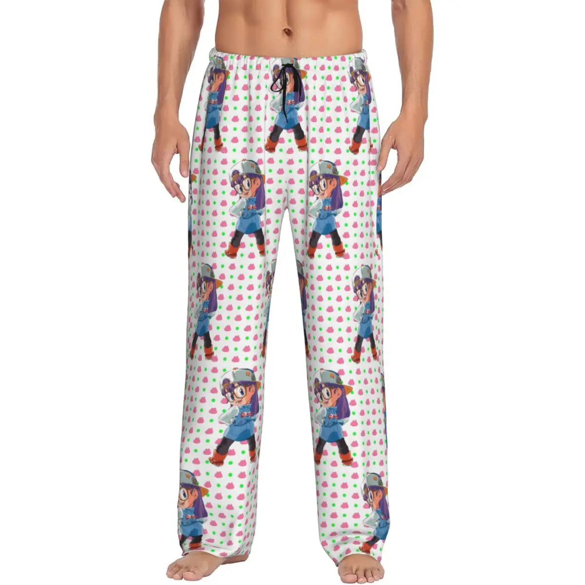 Pantalones de Pijama Personalizados con Estampado de Dr. Slump Arale Norimaki para Hombre, Ropa de Dormir de Manga con Bolsillos