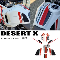 Desert X 2023 Motorcycle 3D Gel Epoxy Resin Sticker Tank Pad Protection Kit For Ducati DesertX Desert X 2022 2023