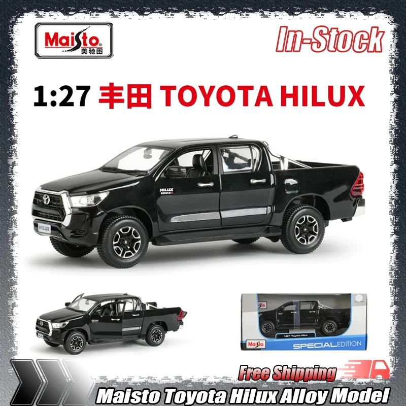 

Новинка в наличии: Коллекционная модель автомобиля Maisto 1:27 Toyota Hilux Pickup Series, литая под давлением, из сплава, для мальчиков, подарок
