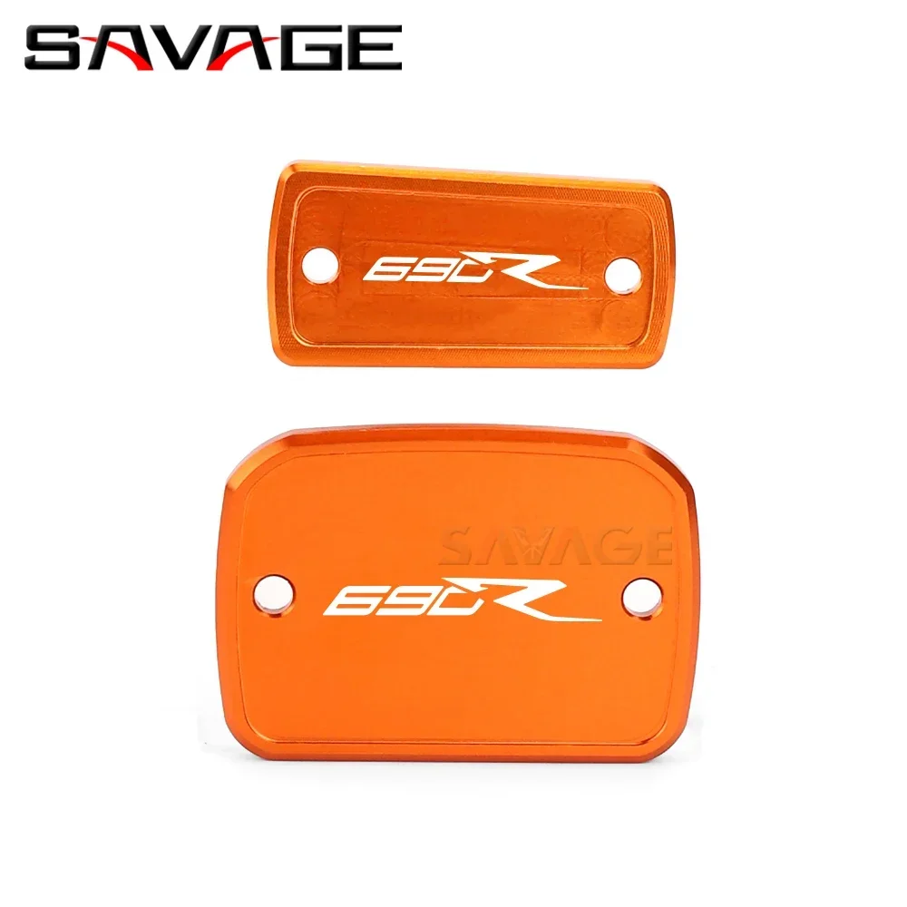 Front Rear Brake Clutch Reservoir Cover For 690 SMC-R Enduro R 2008-2024 Motorcycle Accessories Fluid Oil Caps CNC Aluminum