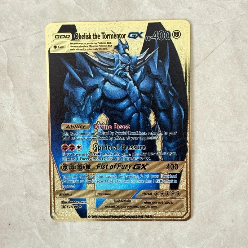 2026 NEW Pokemon Metal Card 10000 Points Arceus Charizard Super Card Golden English Mewtwo Vmax GX EX Anime Collection Card Gift view 3