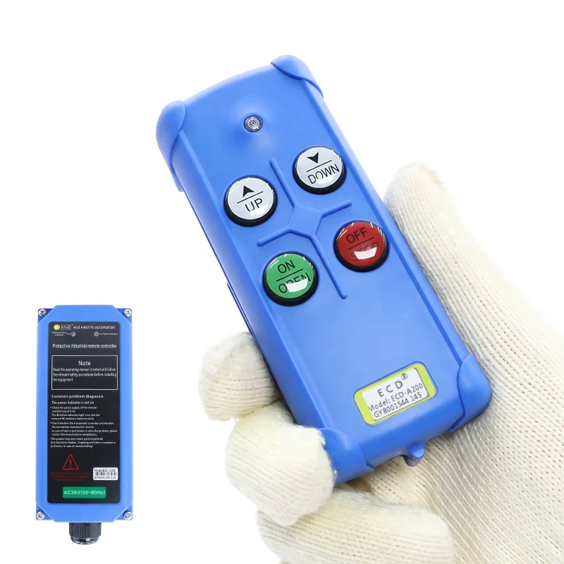 

ECD-A200 Tail Lift Control/Mixing Truck /Car Tail Lifting Industrial Wireless Radio2 Button Single Speed RC Remote Control