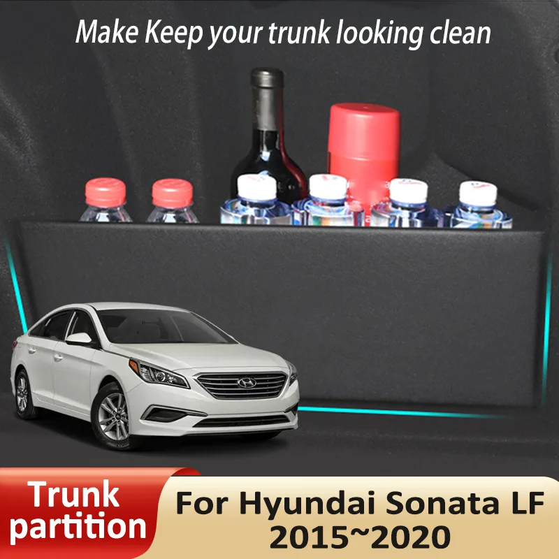 

Автомобильный органайзер, боковая перегородка багажника для Hyundai Sonata LF 2015 ~ 2020 2016 MK7, автозапчасти, аксессуары для интерьера багажника, инструменты для хранения
