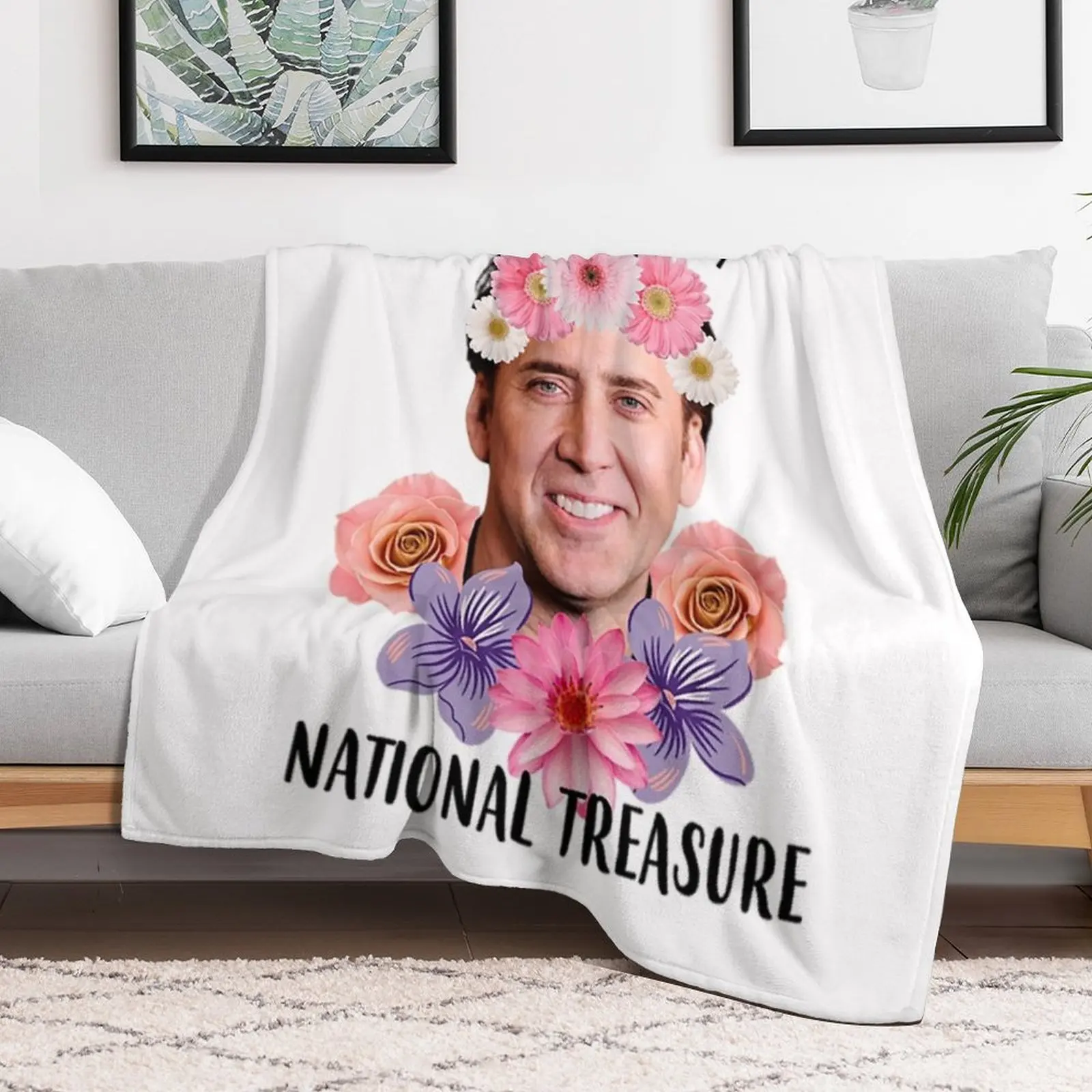 National Treasure T-ShirtNicolas Cage You're My National Treasure Funny Throw Blanket Soft Sherpa Fleece Warm Blanket for Winter