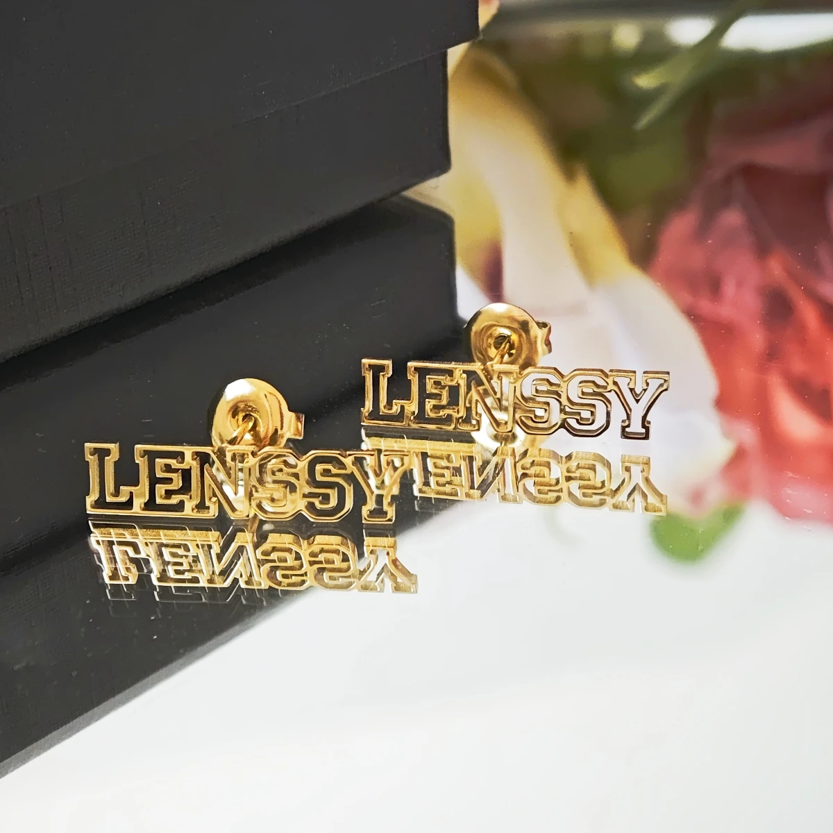 Customized Name Earrings Stainless Steel Charm Women's Jewelry Fashion Brand Banquet Jewelry Christmas Gift Free Gift Box