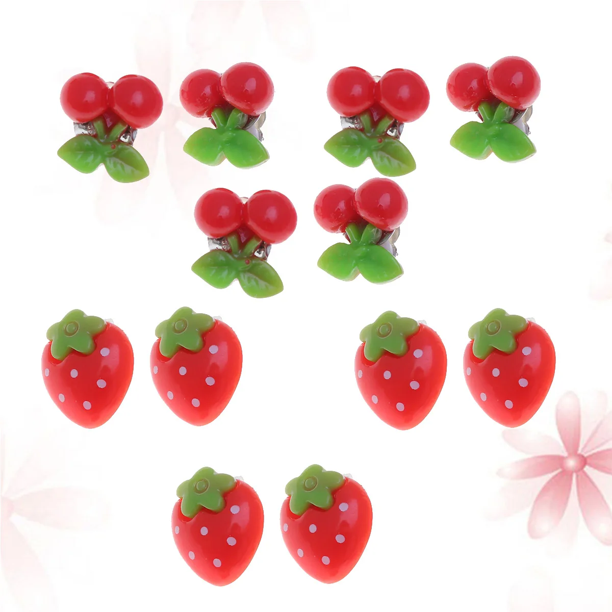 

12 Pcs Children Ear Clip Non Pierced Earrings Girls Kid Adorable Bright Color Stud Accessories For Teen Dress Up Birthday