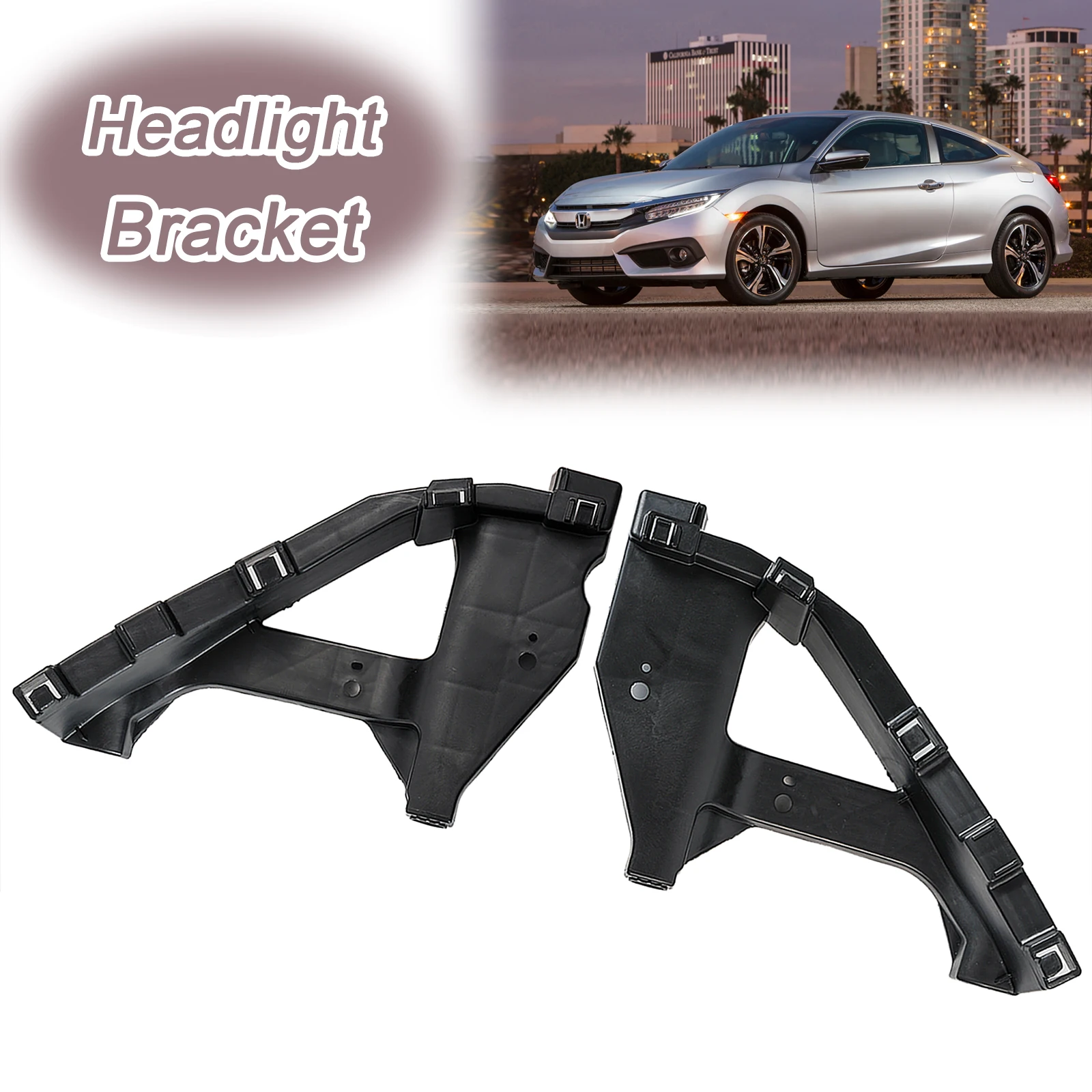 Car Front Bumper Headlight Retainer Bracket Right Left 71140-TBA-A00 71190-TBA-A00 Fit For Honda CIVIC Sedan 2016 2017 2018 2021