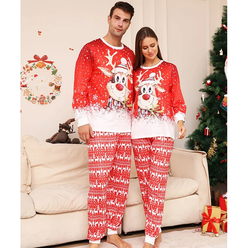 Family Christmas Matching Pajamas Set 2024 Xmas Father Mother Kids Clothes Pyjamas Mom And Daughter Son Sleepwear Pyjamas Outfit