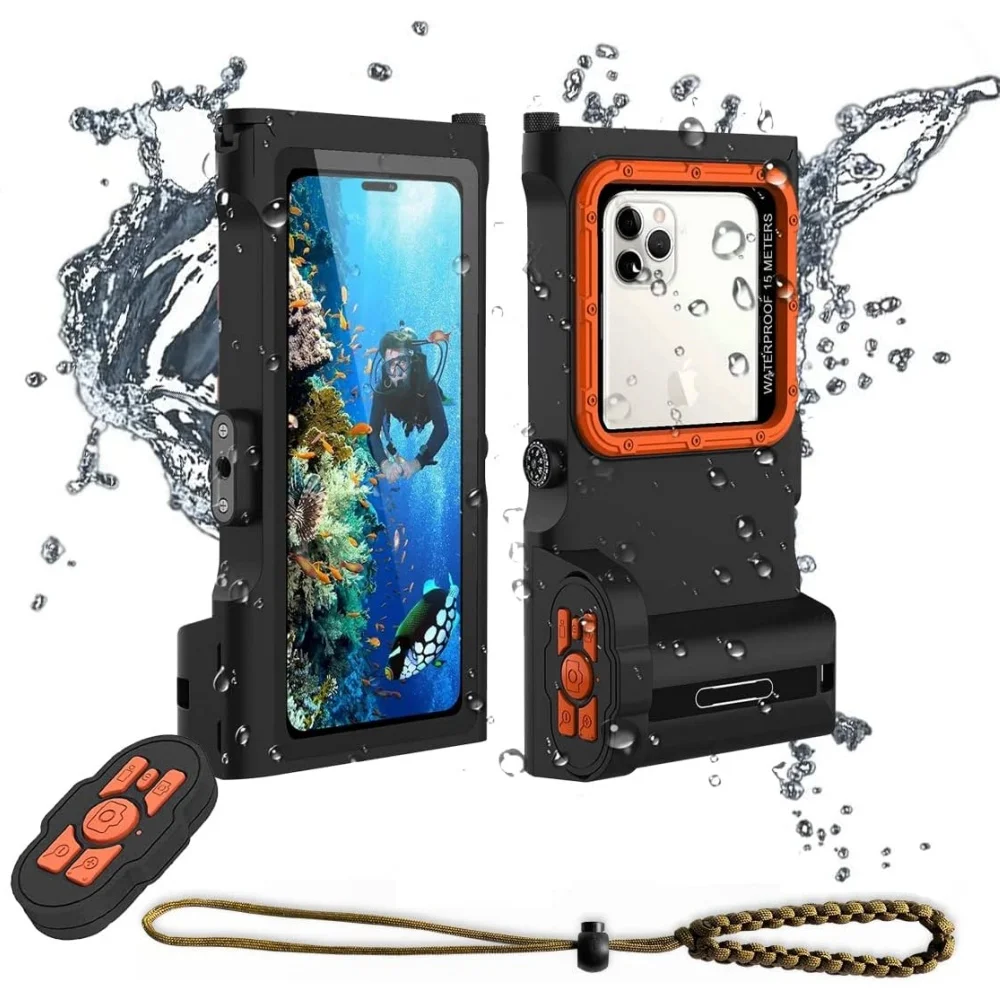 15M Swim Underwater Phone Case Universal Diving Waterproof Snorkeling Rafting Paddling Cover for Samsung Huawei Xiaomi Oneplus