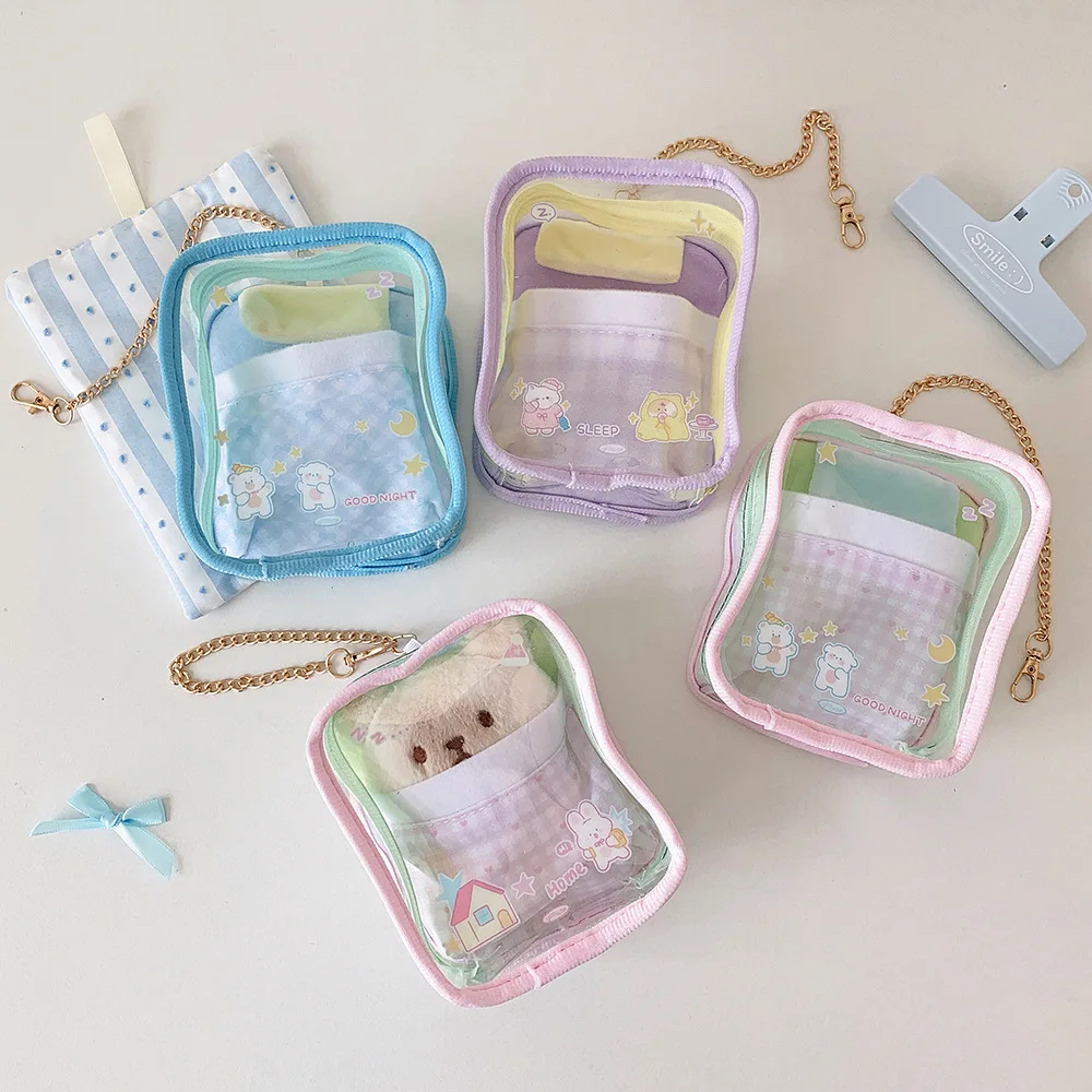 

Transparent Mystery Box Storage Pouch Thicken Doll Organizer Box Keychain Bag Storage Case Doll Bag Keyring Wallet