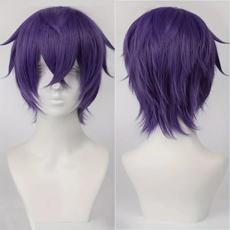 Cosplay anime personagem peruca masculina desempenho de palco seda de alta temperatura uso diário para festas de férias cabelo simulado