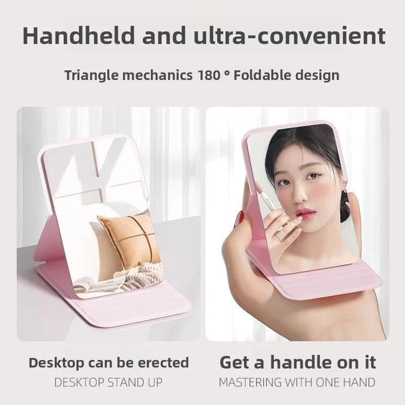 مرآة مكياج صغيرة الحجم من Ins Style، مرآة مكياج محمولة قابلة للطي للطلاب، مرآة صغيرة للنوم #3