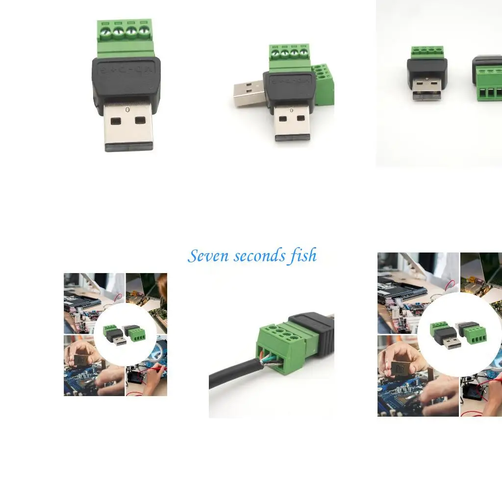 

L74B Solderless USB2.0 Connectors Terminals Block Converter Adapter USB Breakouts Board
