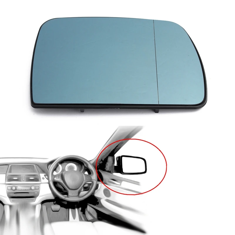 Door Wing Side Mirror Glass Heated With Backing Plate For -Bmw 5 Series E60 E61 E63 E64 2003-2010