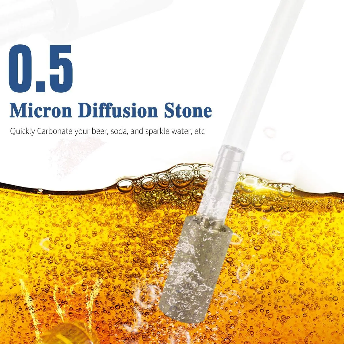 0.5 Micrometre Diffusion Stone Stainless Steel Aeration Stone Carbonating Stone for Homebrew Wine Beer Soda Air