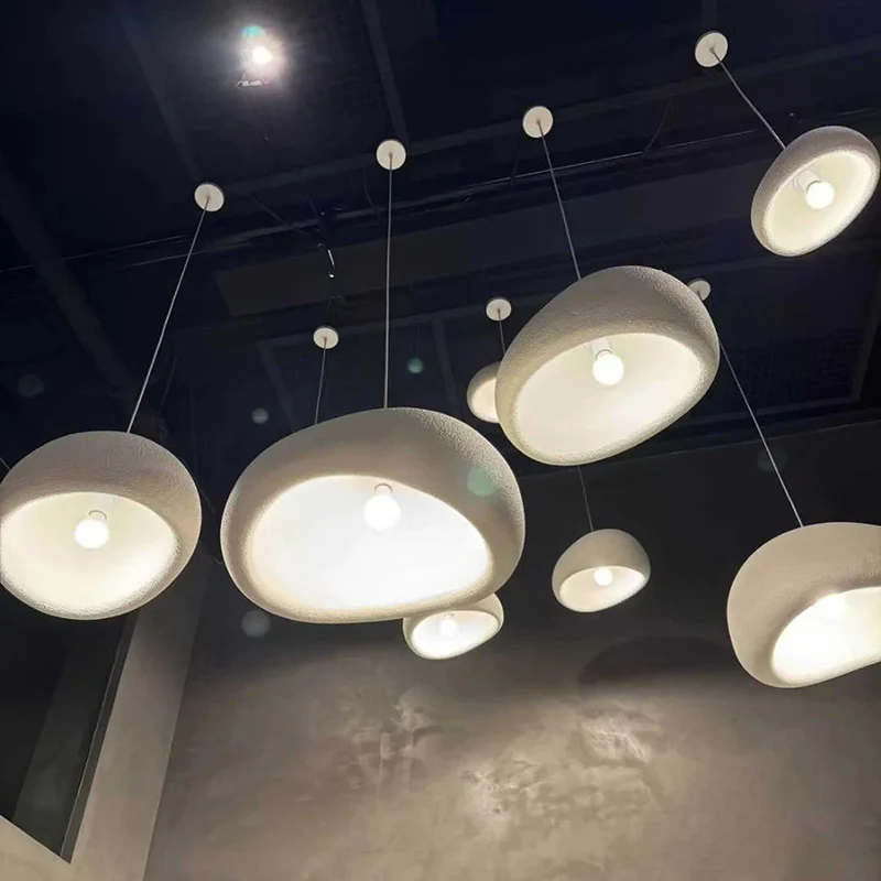 Nordic Wabi Sabi E27 Led Chandelier Dining Room Led Pendant Lights Lustre Bar Suspend Lamp Home Decor Loft Hanging Light Fixture