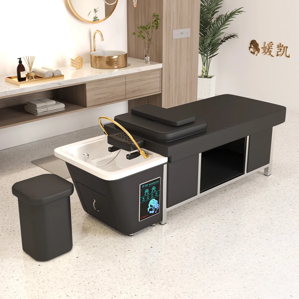 Modern Hair Salon Head Spa Shampoo Bed Washing Chair Head Spa Shampoo Bed With Water Tank Shampoo Basin Bed