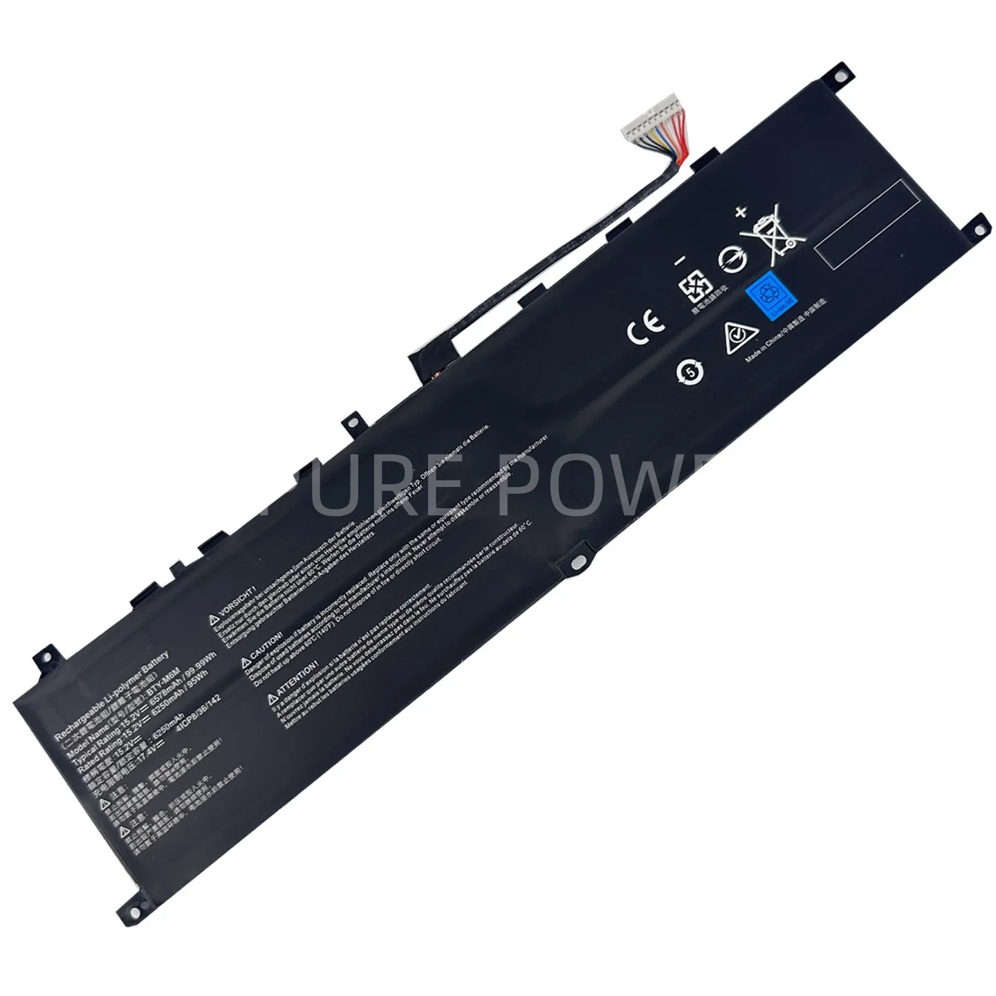 New Laptop Battery BTY-M6M 15.2V 99.99WH 6578mAh High Quality For MSI Creator Creator 15 A10SD A10SF GS66 Stealth 10SFS 10SGS