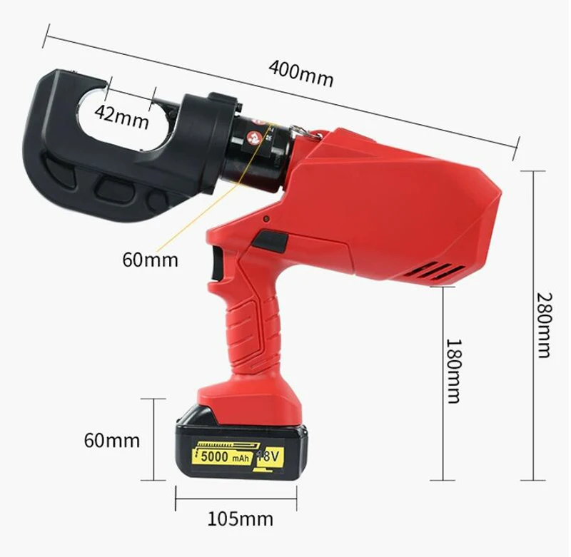 Brushless Electric Hydraulic Pliers Rechargeable Electric Crimping Pliers EZ-400 Copper Aluminum Terminals Crimping machine