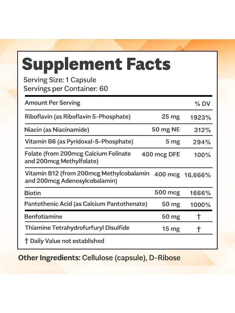 مجمع ThiActive B Methylation B، بدون حشوات أو عوامل التدفق، 60 كبسولة #2