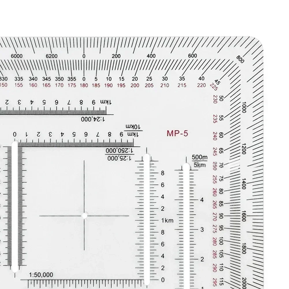 Acrylic Ruler Construction Ruler For Precise Measurements 2.75 X 2.75 7 Cm X 7 Cm Transparent Color Crescent Shape