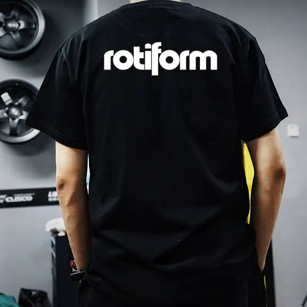 

Quality Men's Street Wear New American Rotiform Modified Car Hub Print Graphic T Shirt Men and Women Short-sleeved T Shirt High