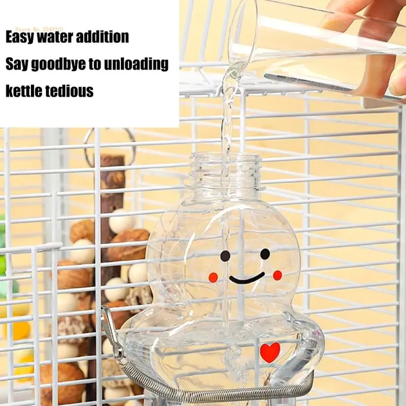 

Automatic Bird Water Dispenser for Birdcage Large Capacity Water Drinking Bottle Firing Pin Waterer for Parrots Dropship