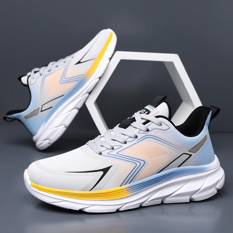 

Mens Sports Shoes Thick Soles Breathe Casual Sports Lightweight Rebound Anti Slip Wear Resistant Running Shoes for Man