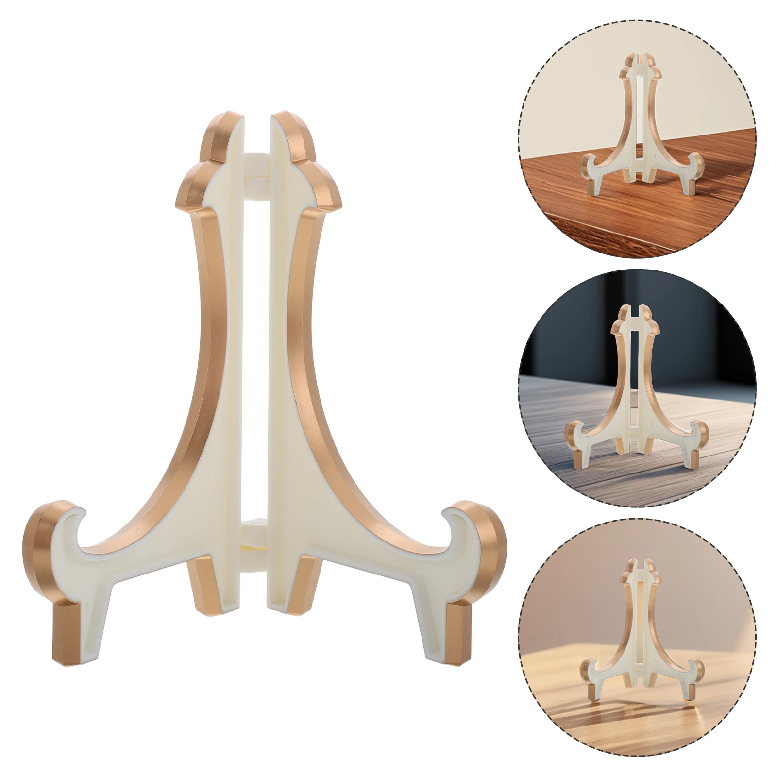 

2pcs Plastic Display Stands Thickened Sturdy Picture Frame Holder Stand For Artwork Photos Collectibles Decorative Plate