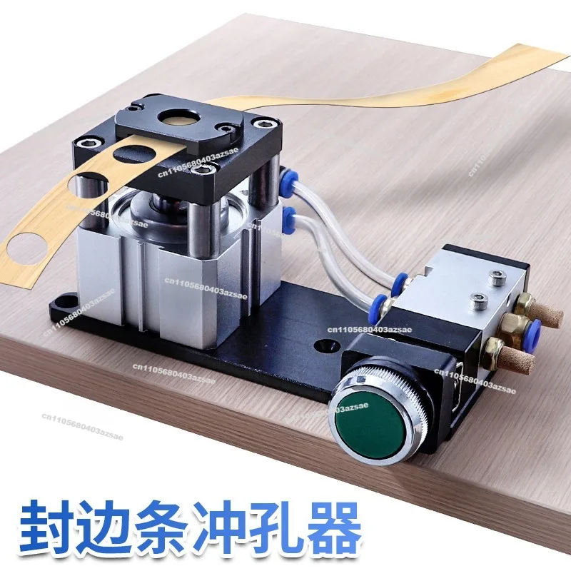 Pneumatic Edge Banding Strip, Puncher Three-in-one, Hole Round Sticker Punching Machine Edge Banding Belt Punching