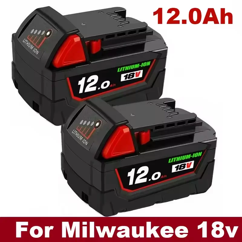 NEW 12000mAH For Milwaukee M18 18V Replacement For Milwaukee M18B5 XC Li-ion battery 48-11-1815 48-1