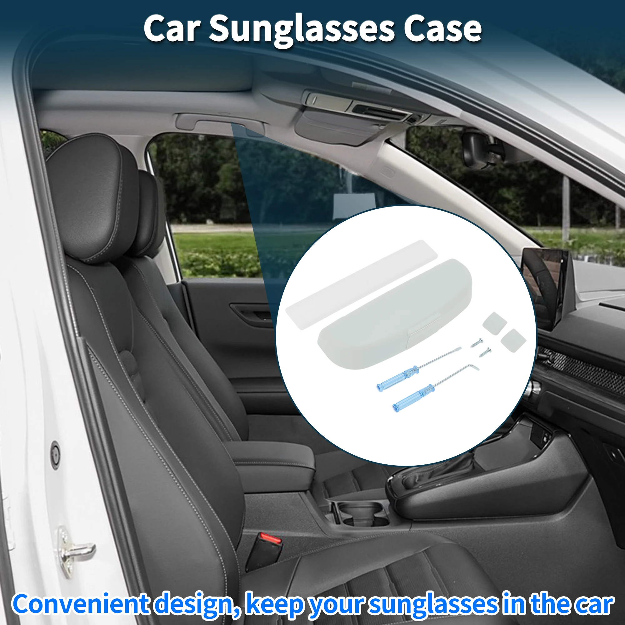 UXCELL Car Sunglasses Case for Peugeot 308 14-24 Eyeglasses Holder Storage Box