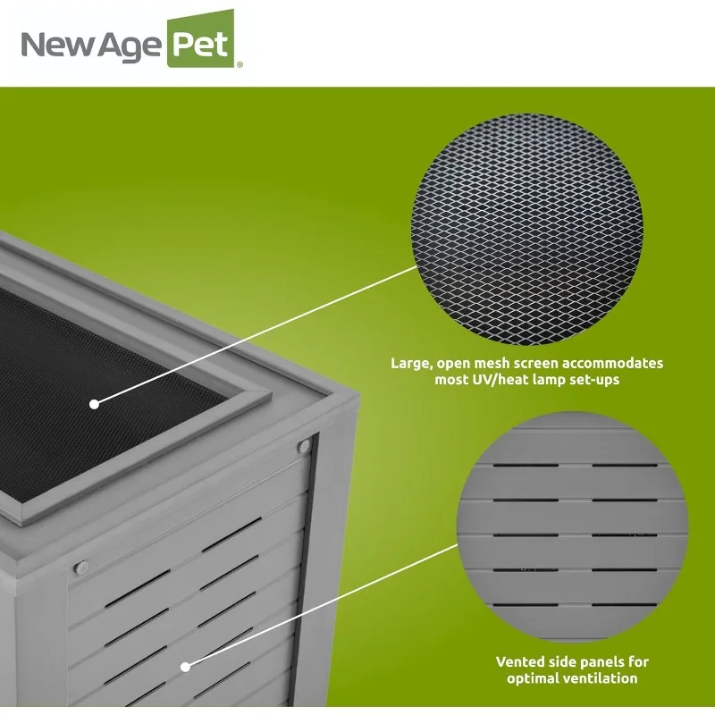 موئل صالة الزواحف العمودي مدغشقر، (30 بوصة طول × 24 بوصة عرض × 36 بوصة ارتفاع) قفص الحرباء Arboreal مصنوع من ECOFLEX ® ، غير #3