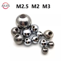Metric Thread 304 Stainless Steel Solid Half Thread Blind Hole Balls 2.5mm 2mm 3mm Half  Through Hole M2.5 M2 M3 Nut Balls Beads