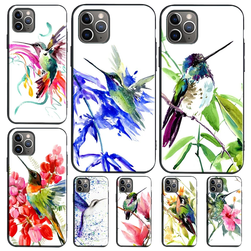 

Hummingbird and Flowers Case For Xiaomi Redmi Note 13 Pro 12 11 9 10 14 Pro 11S 12S Redmi 14C 10C 12C 13C Soft Cover