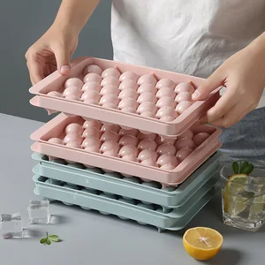 Round 3D Ice Cube Round Tray, Diamond Plastic Style, Spherical Refrigerator, DIY Molds, Ice Ball Manufacturer, Kitchen Tools 10 Main Sales Make Ice - №3