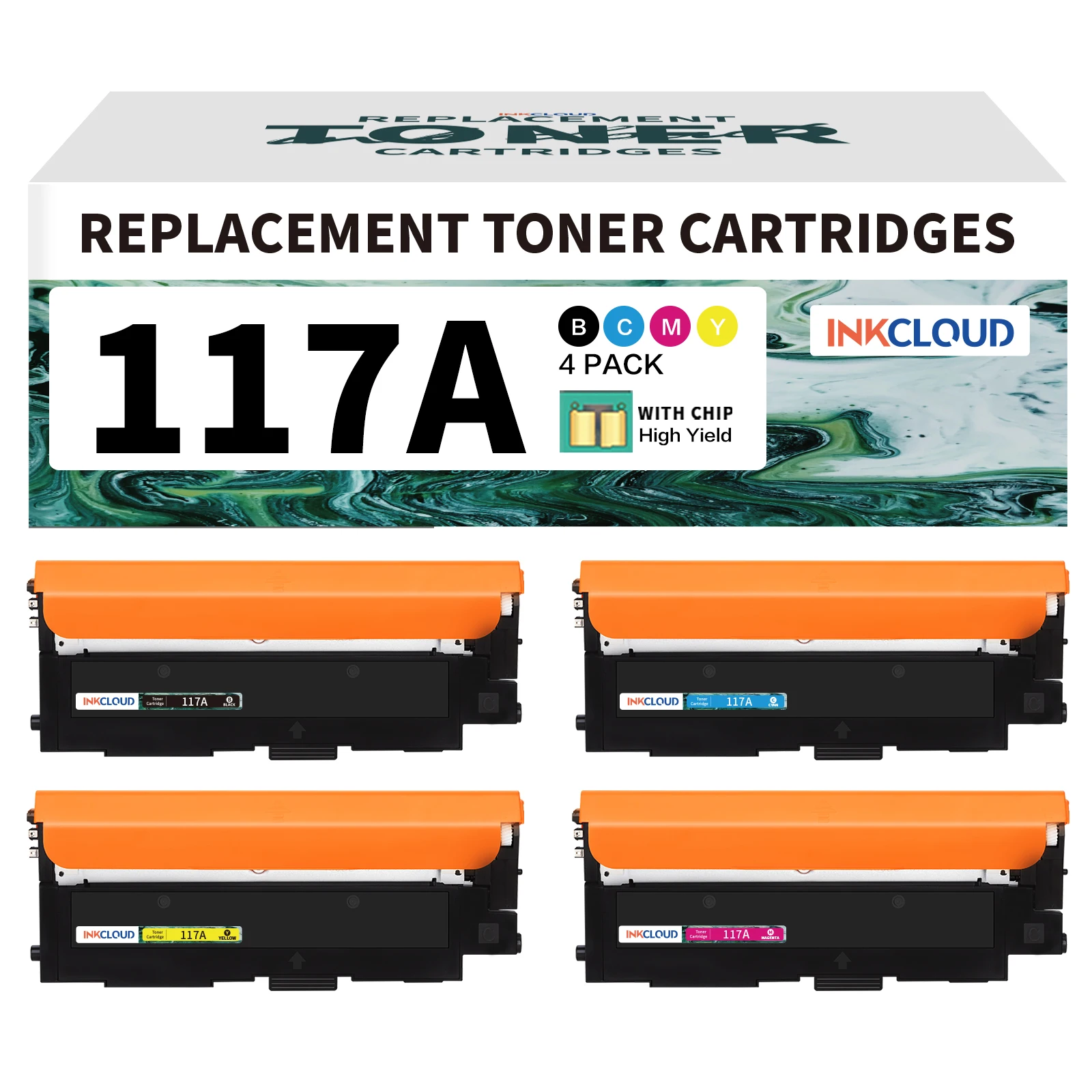 INKCLOUD 117A cartouche de Toner Compatible pour HP 117X W2070 pour HP couleur Laser MFP Toner 178nw 178nwg 179fnw 179fwg 150a 150nw