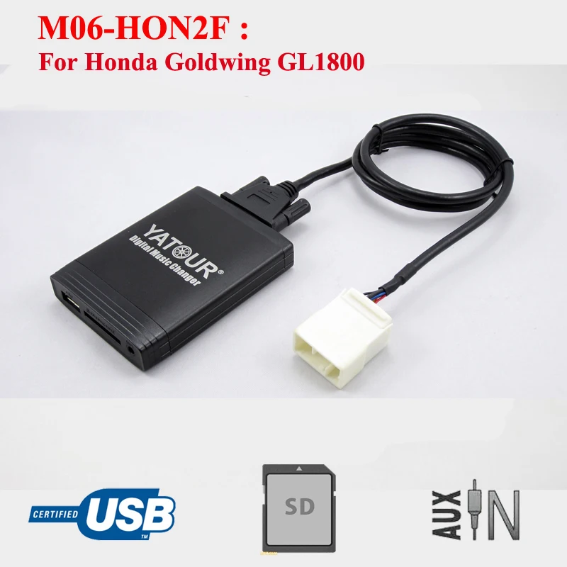 

Yatour car stereo digital MP3 player for Honda Goldwing GL1800 white female plug