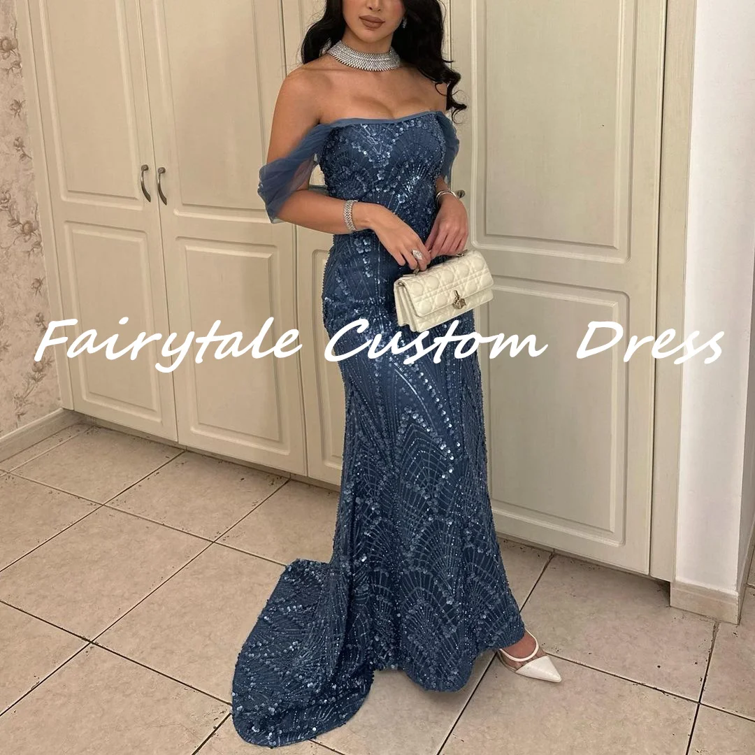 Fairytale Blue فستان حفلات الزفاف Elegant and beautiful dresses for women Birthday Dresses Luxury Dubai Luxury Evening Dress