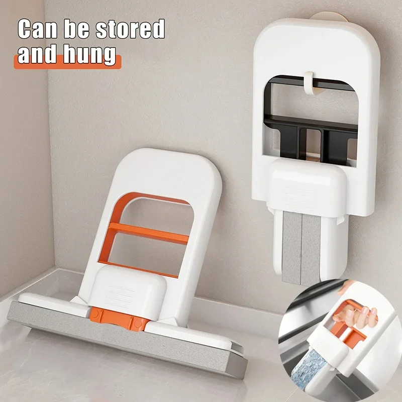 Mini Handheld Mop for Indoor Cleaning - Dual-Use Wet And Dry Water Spray Household Desktop Free Hand Small Cotton Mop
