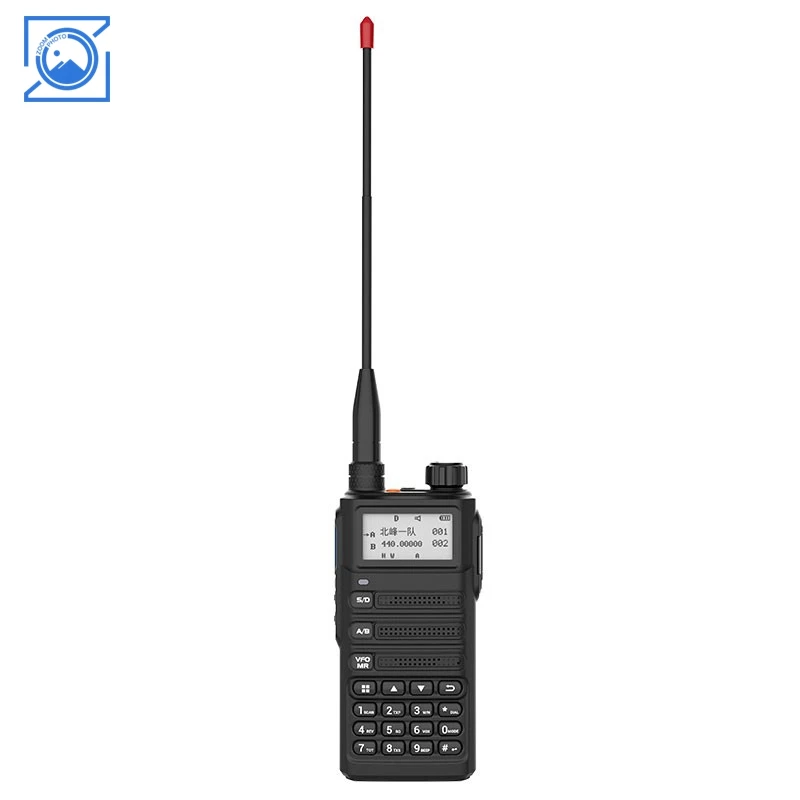 BFDX 5W 10KM BF-SC500UV Walkie Talkie VHF UHF Dual Band Transceptor de rádio portátil versão de ganho com antena longa