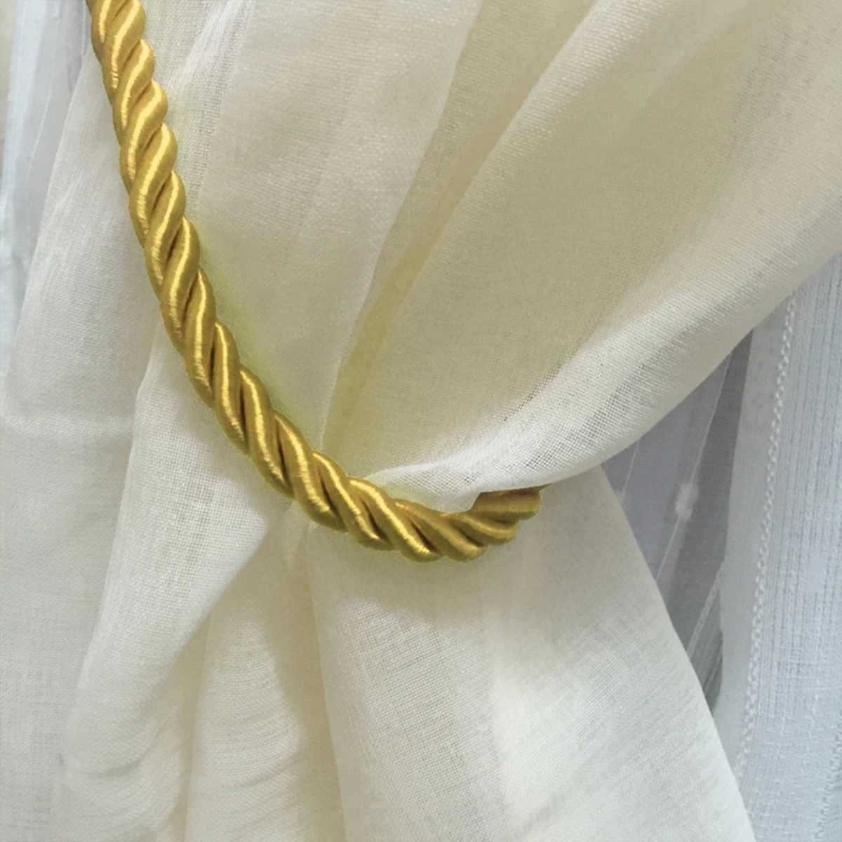 2Pcs Curtain Rope Buckle Large Rope Cotton Curtain Drape Tie Backs Holdbacks Tieback Home Decoration Curtain Accessory