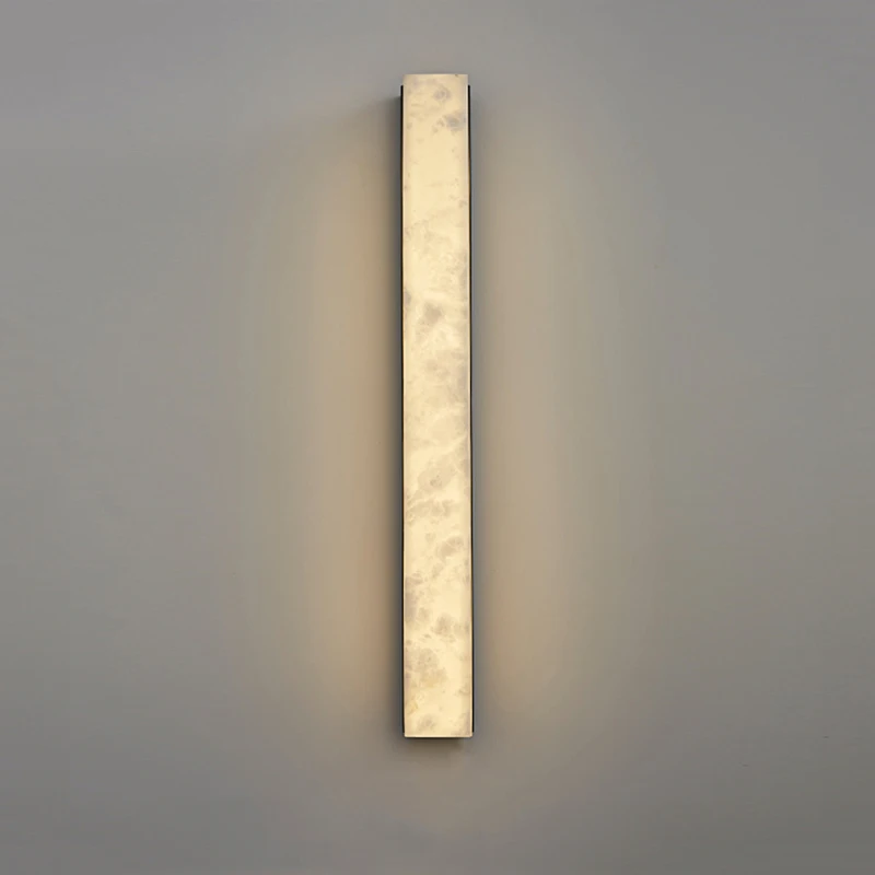 

Minimalist Apartment Homestay Marble Wall Lamp New Chinese Style Black 60cm Long Strip LED Decorative Bedroom Scorce Light