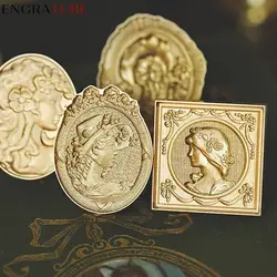 3D Embossed Wax Seal Stamp Relief Frosted Jane Austen Emma Catherine Marian Elinor Elizabeth Gift Greeting Card Decoration Tool