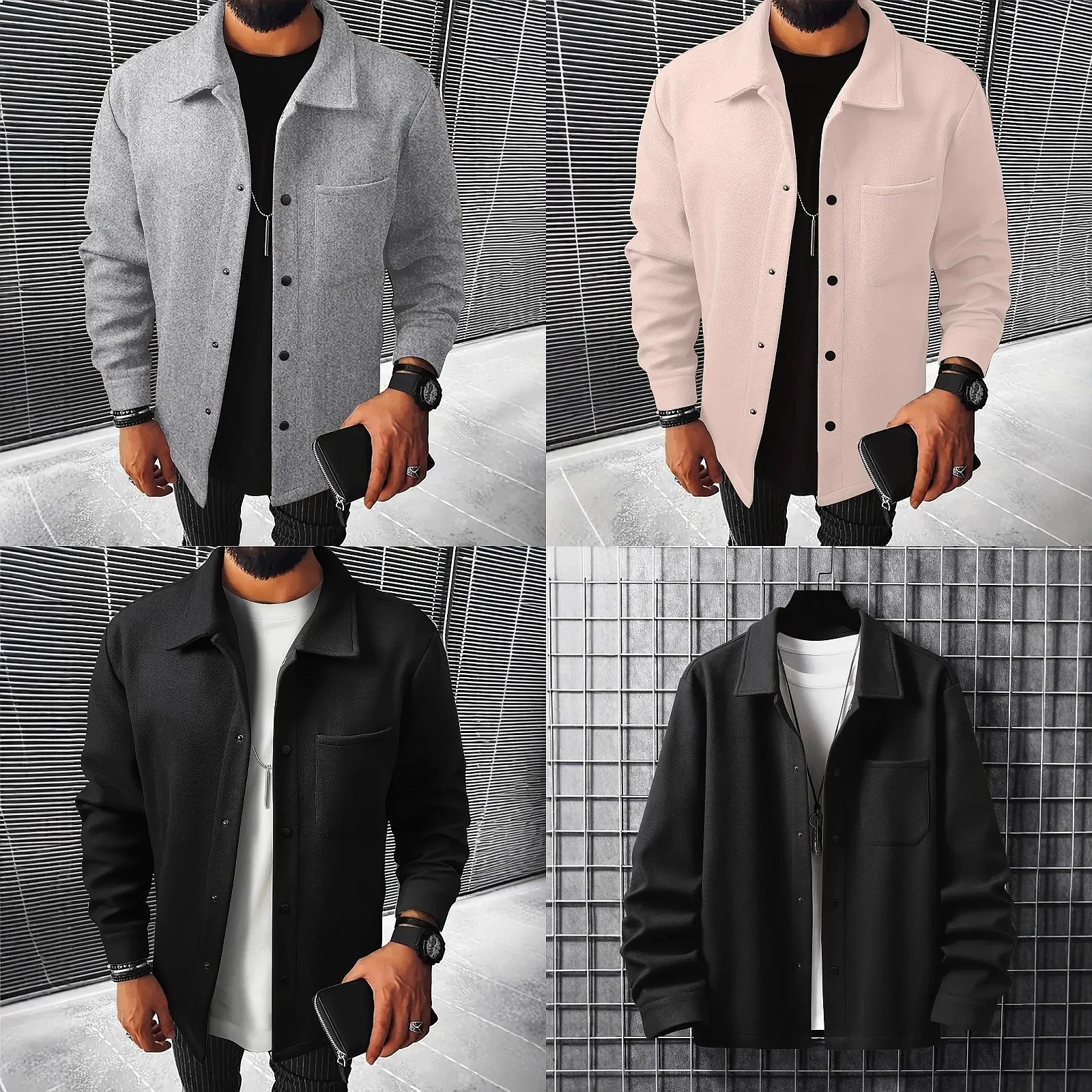 

Men's Casual Shirt Jacket Spring Summer Jackets for Men Youth Outdoor Top Blouse